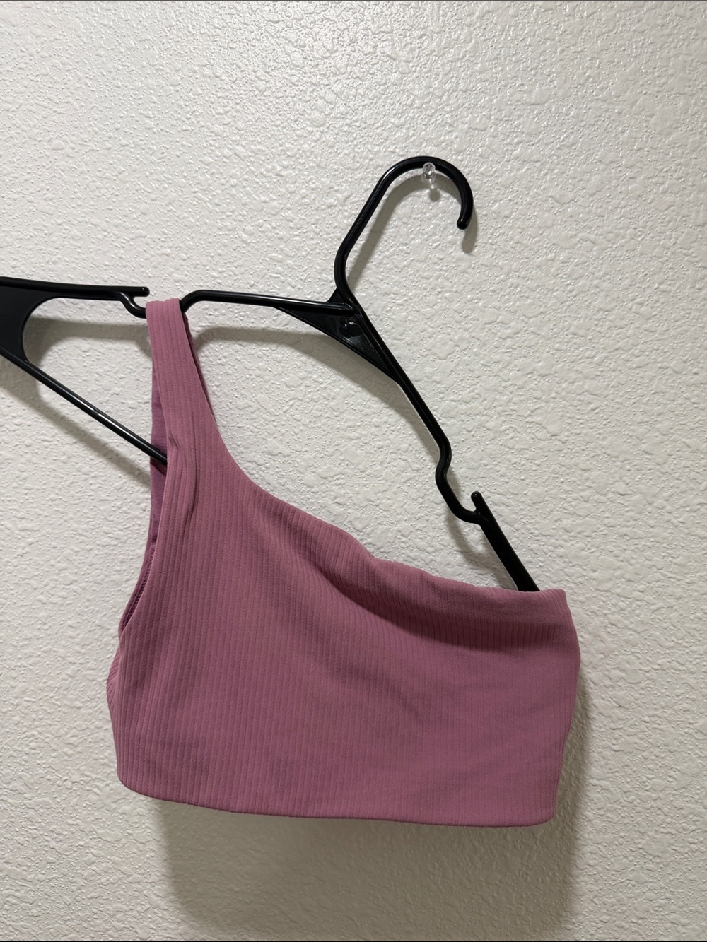 lululemon athletica One-Shoulder Ribbed Bralette in Dusty Mauve